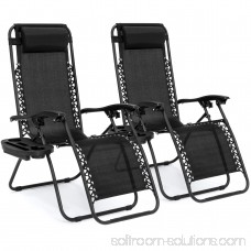Zero Gravity Chairs Case Of (2) Lounge Patio Chairs Outdoor Yard Beach New